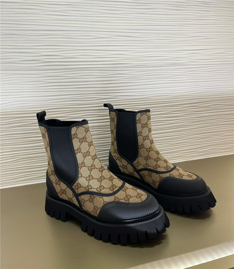 Gvc*1 gg monogram canvas chelsea boots