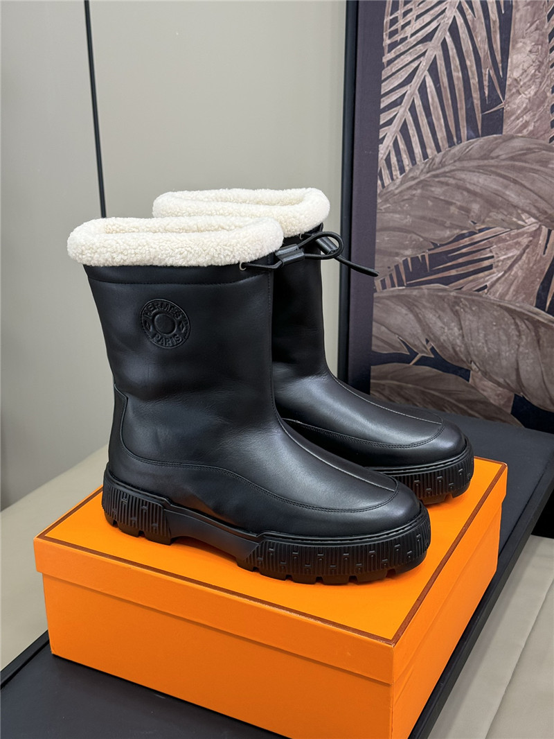 H**me5 journey black leather ankle boots