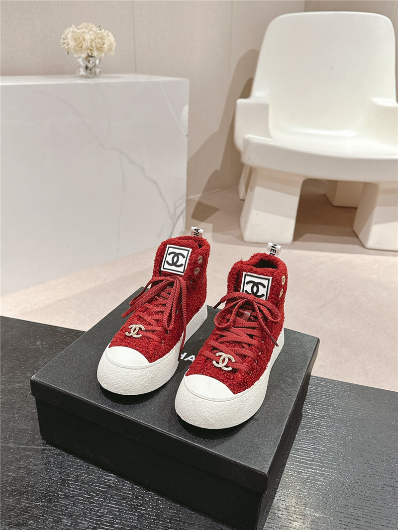 Ch**el high top sneakers red