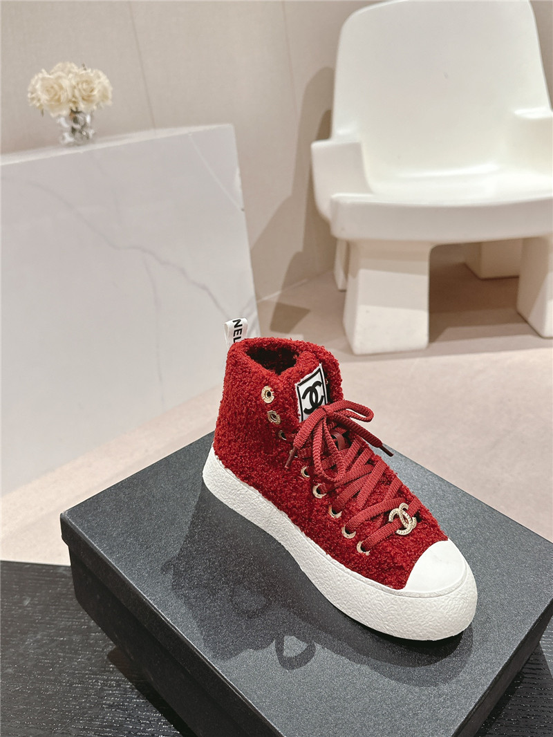Ch**el high top sneakers red