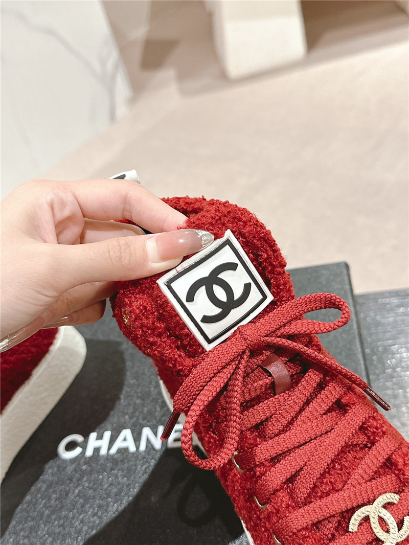 Ch**el high top sneakers red