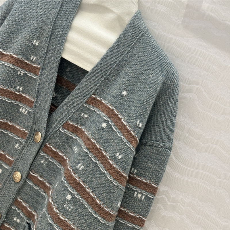 Ch**el striped cashmere coat