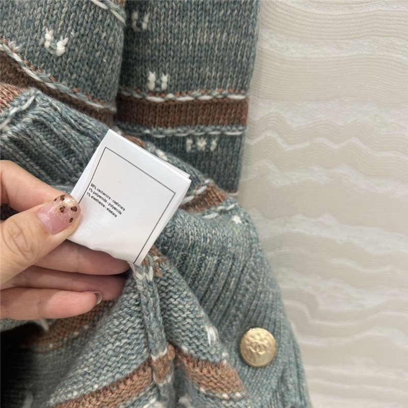 Ch**el striped cashmere coat
