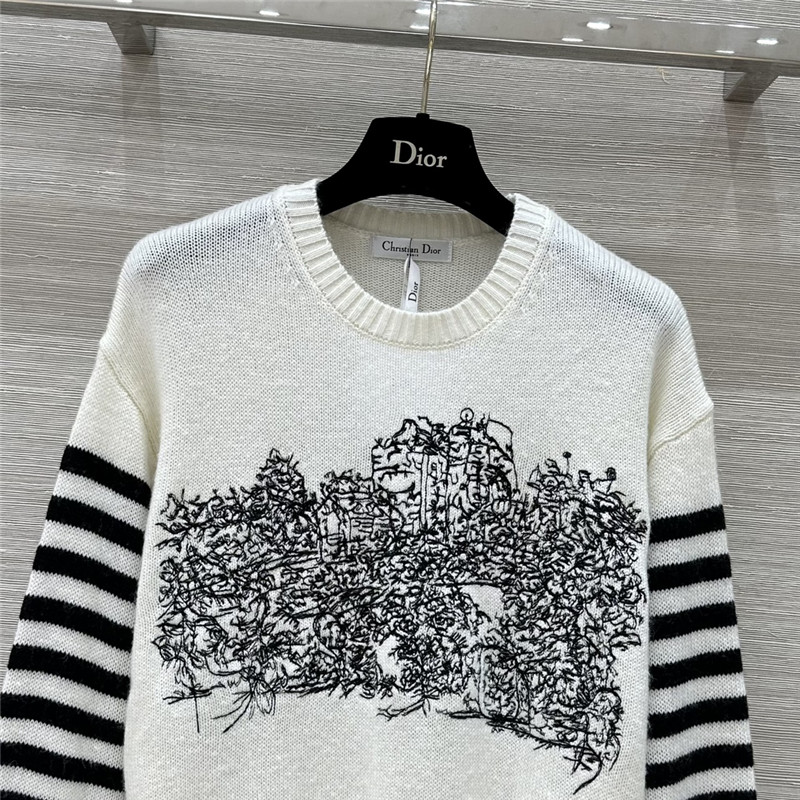 D10r blend wool sweater with scotland motif