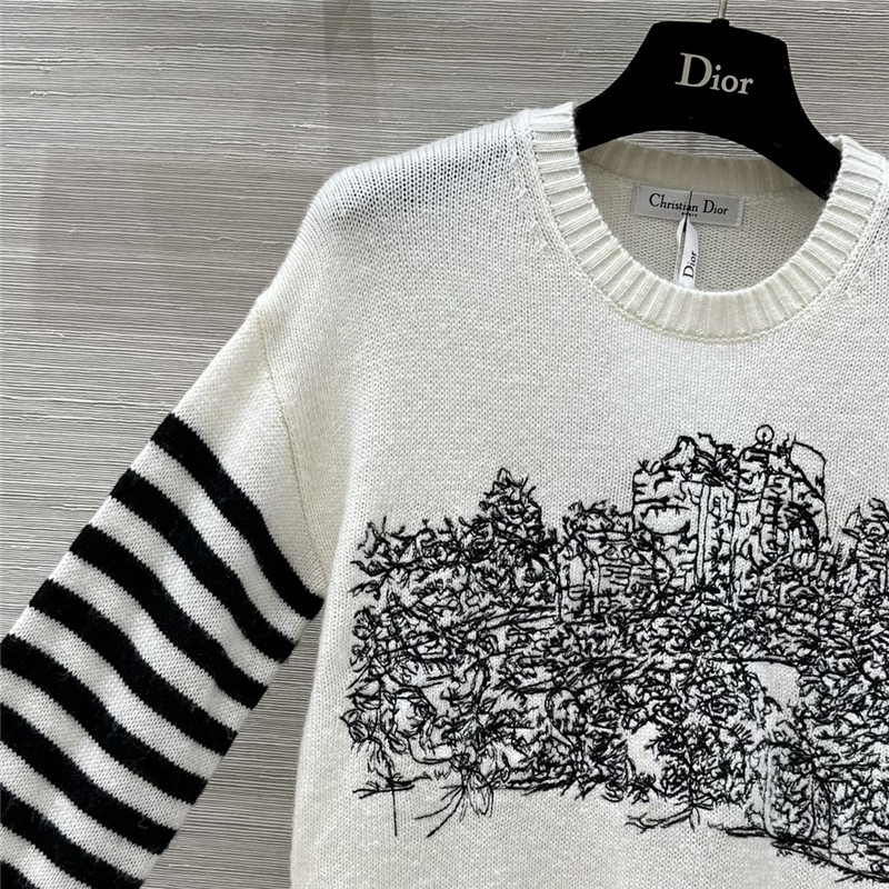 D10r blend wool sweater with scotland motif
