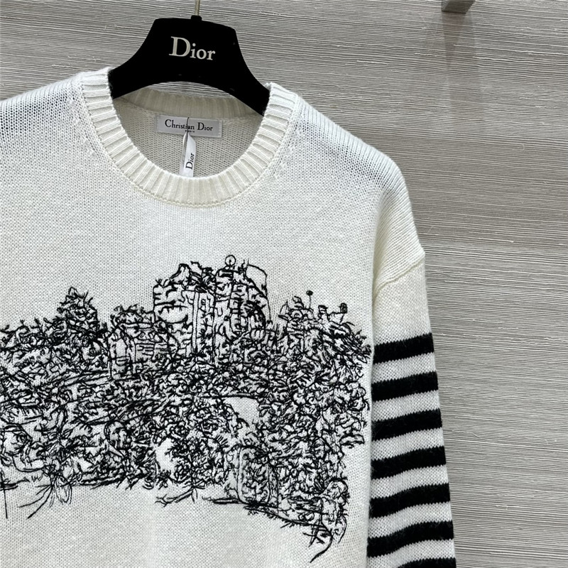 D10r blend wool sweater with scotland motif