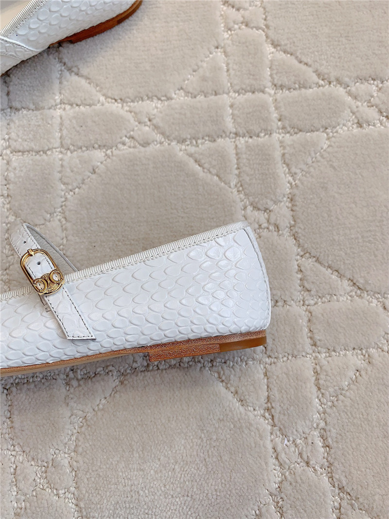 Ce1i*e white python mary-jane ballerinas