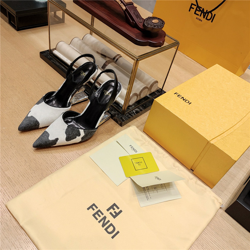 F**di sculpted-heel pumps in suede cowhide