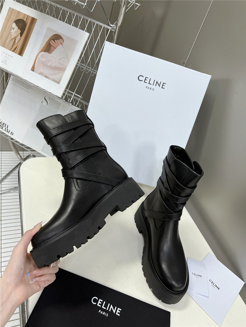 Ce1i*e bulky buckled jodhpur medium boots