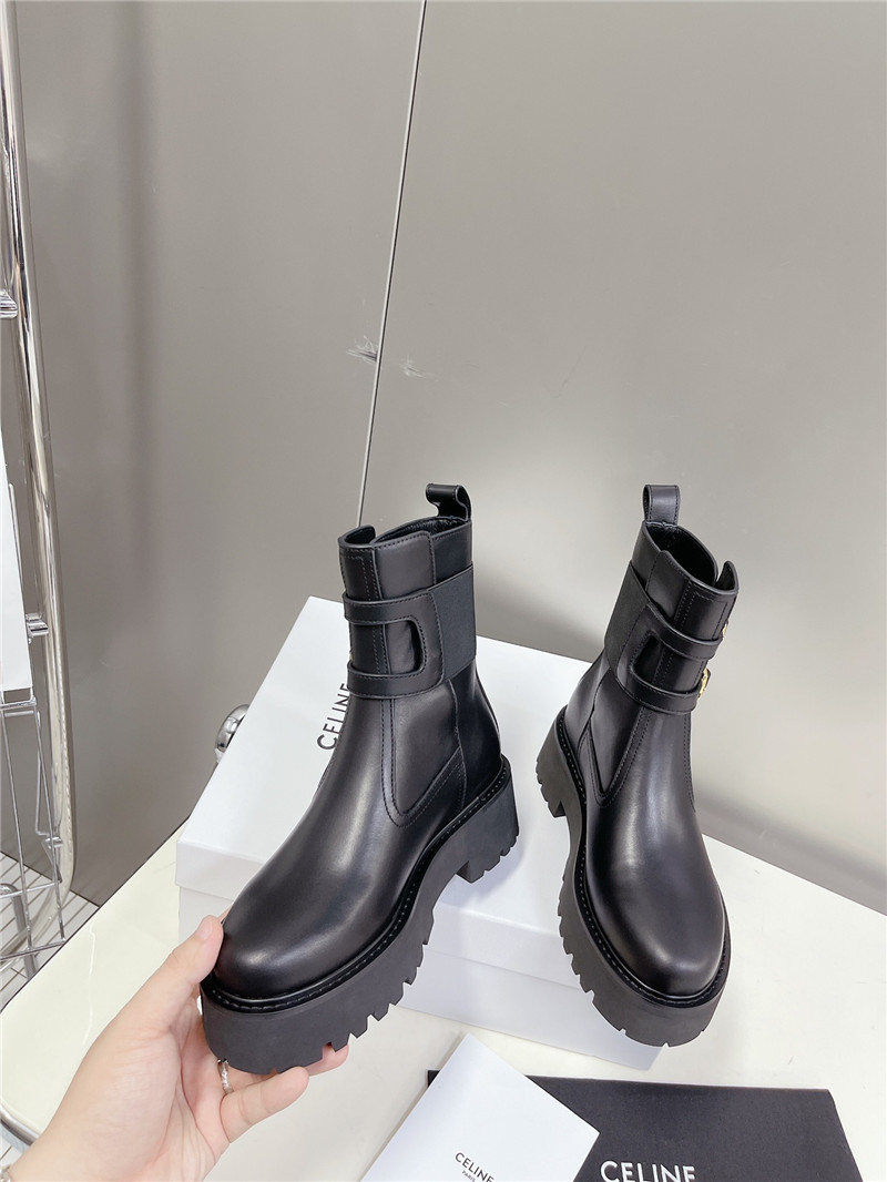 Ce1i*e margaret double buckle ankle boots