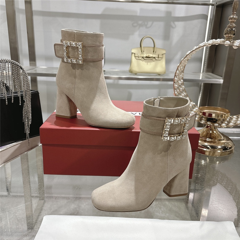 roger u1u1er suede buckle ankle booties