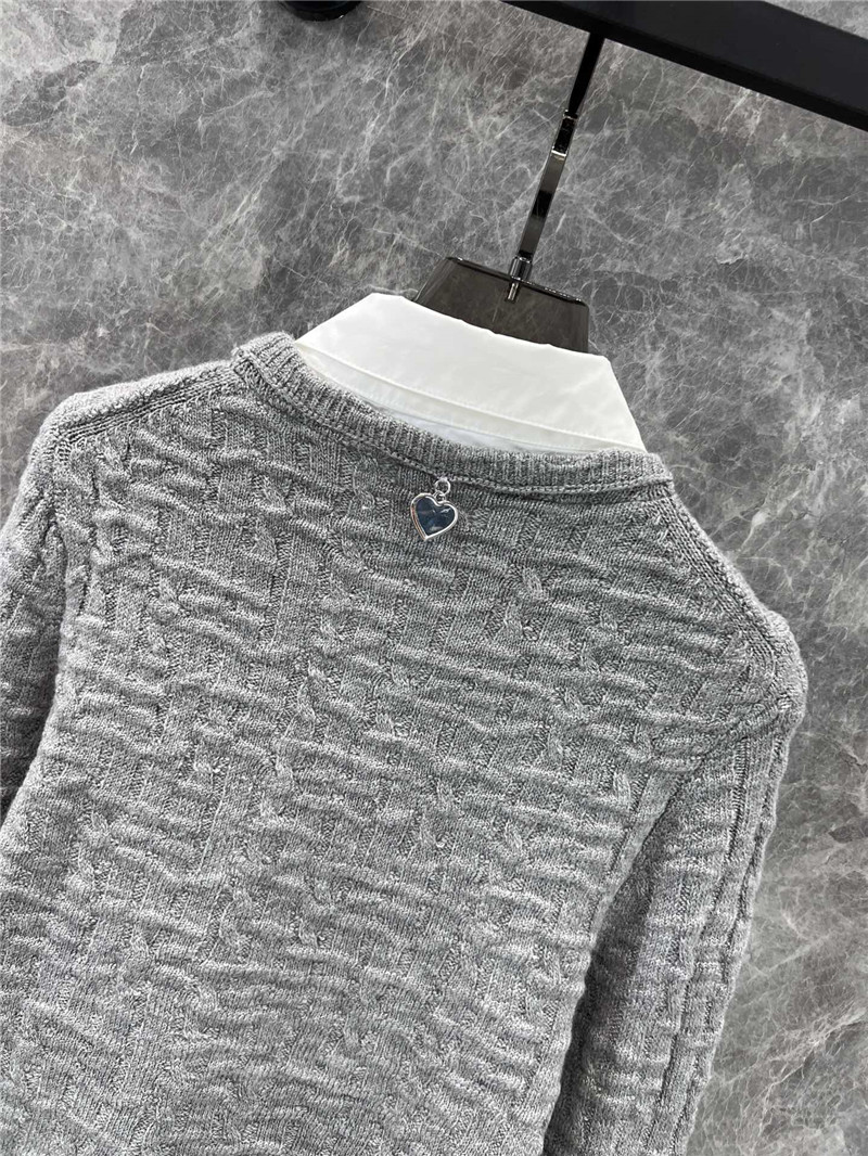 ACNE STUDIOS Layered Knit Cardigan Grey