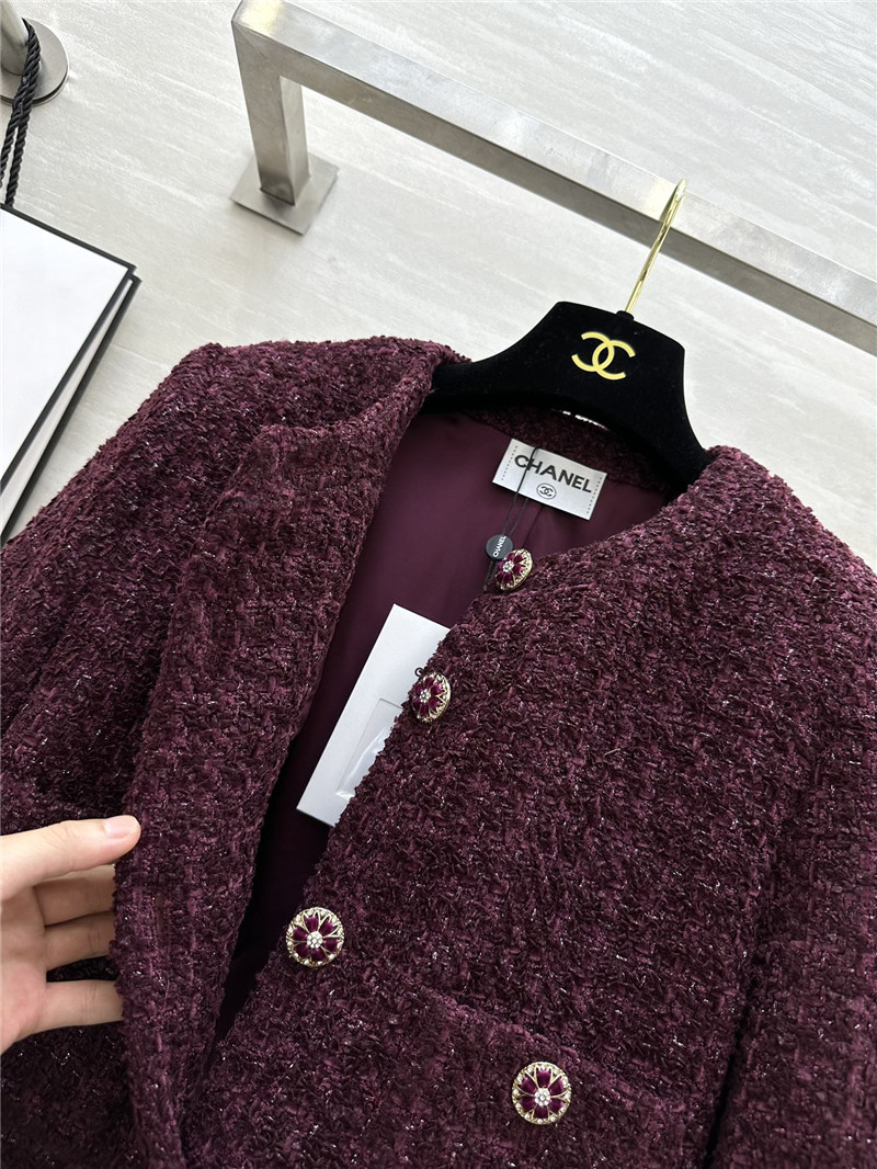 Ch**el woven soft tweed coat