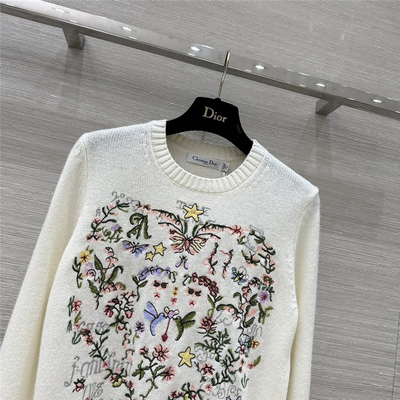 D10r knit multicolor sweater white