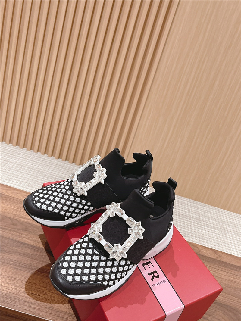roger u1u1er black strass buckle sneakers