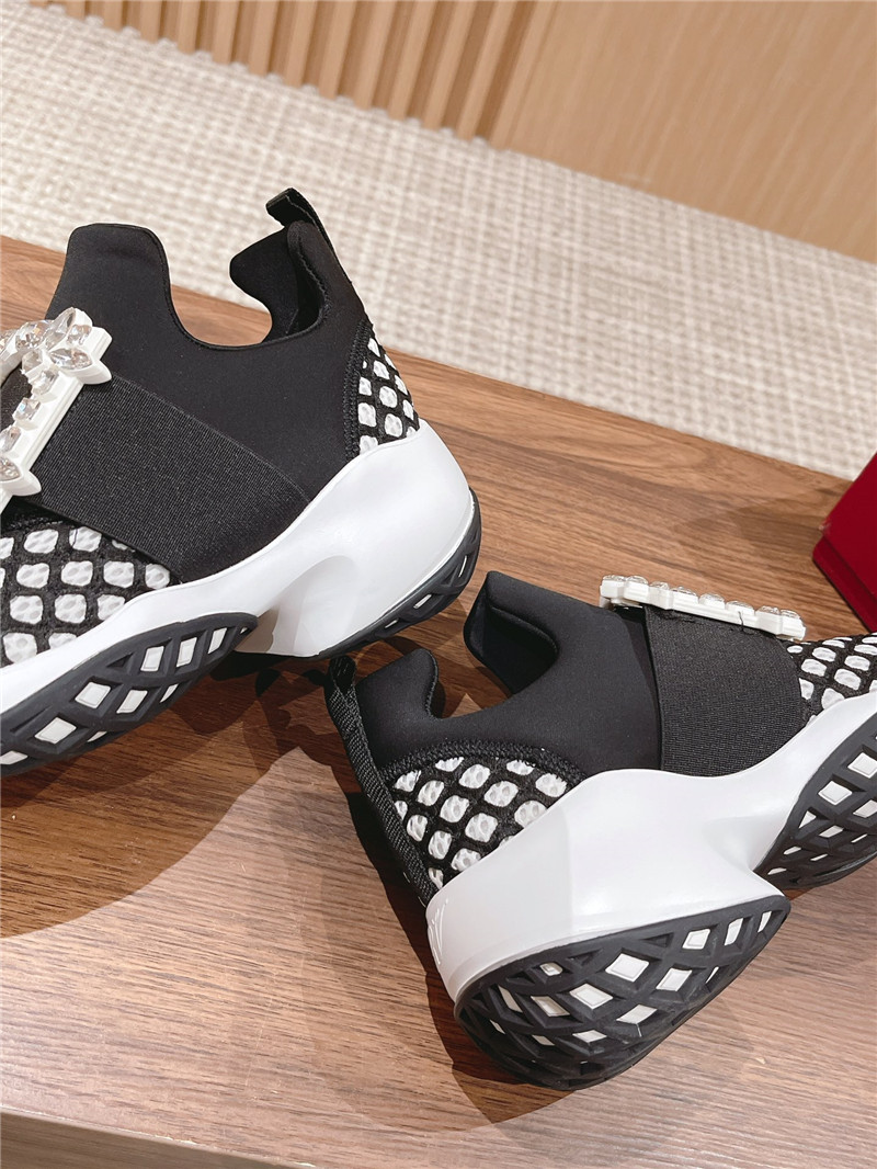 roger u1u1er black strass buckle sneakers