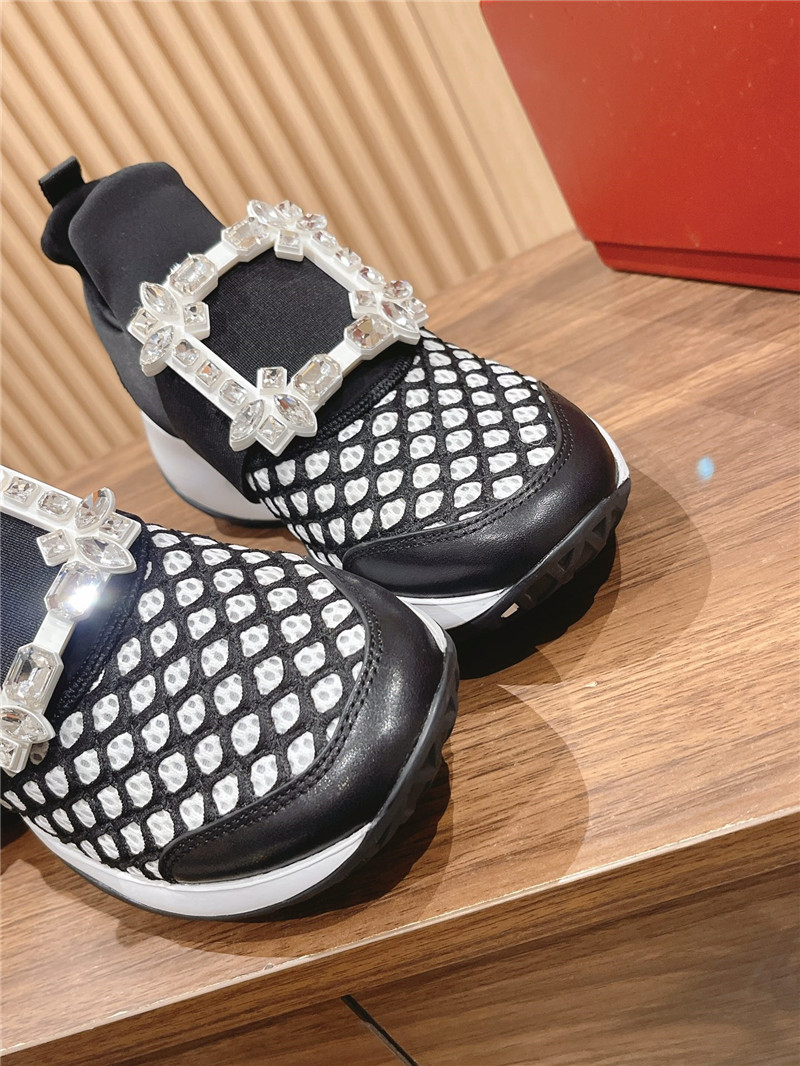 roger u1u1er black strass buckle sneakers