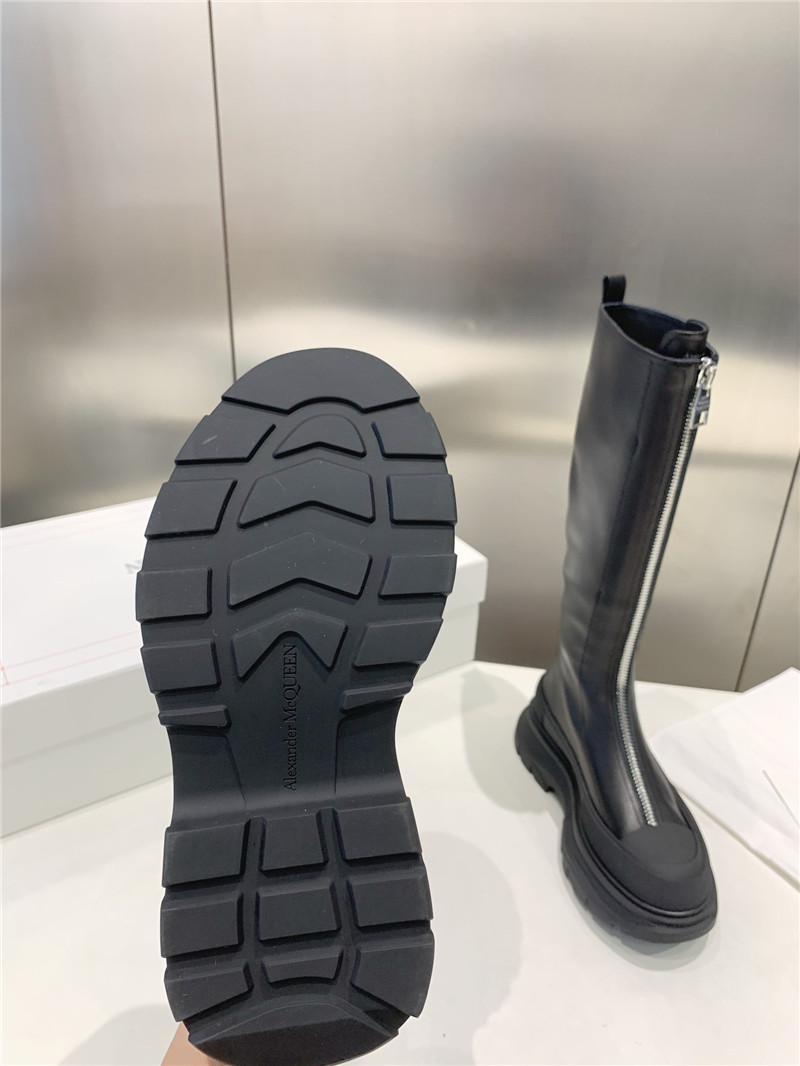 a1exa*der Mcqv*en zipper front riding boots