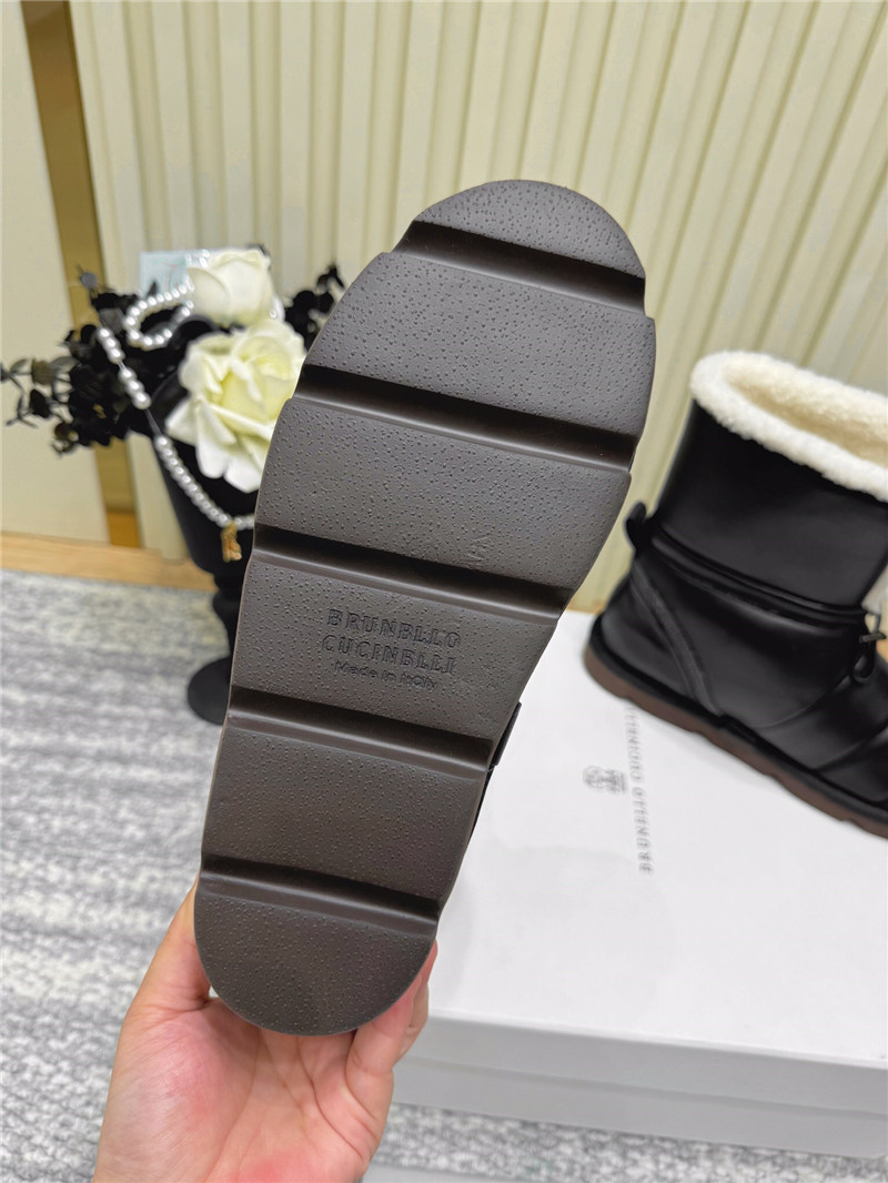 BC Black Calfskin Snow Boots
