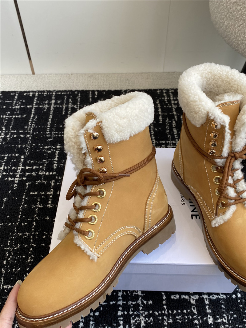Ce1i*e kurt lace-up calfskin mid boot