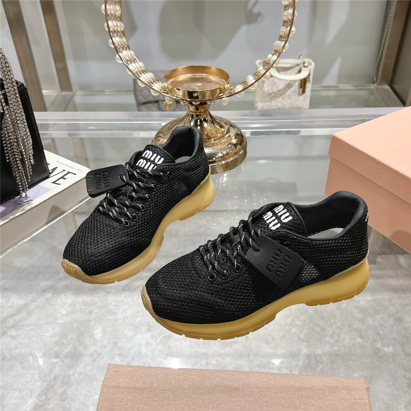Miu Miu Black Suede Sneakers Women