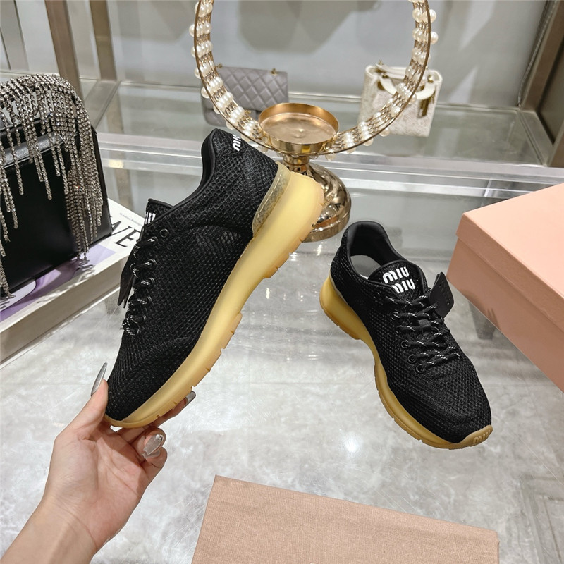Miu Miu Black Suede Sneakers Women