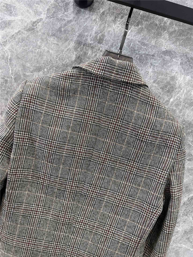 Pra*a check suit jacket