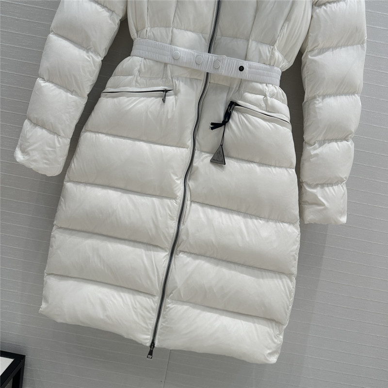 Moncler long hooded down jacket