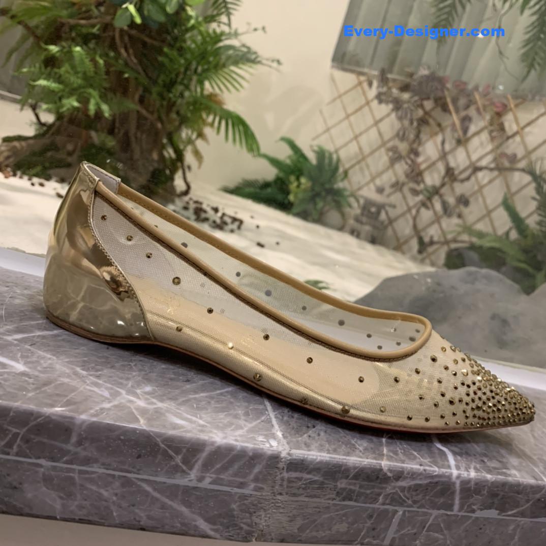 Chr1st1an louboutin rhinestone mesh pumps