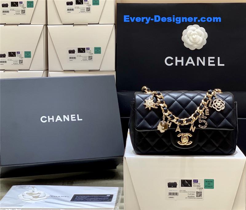 Ch**el cf logo flap bag
