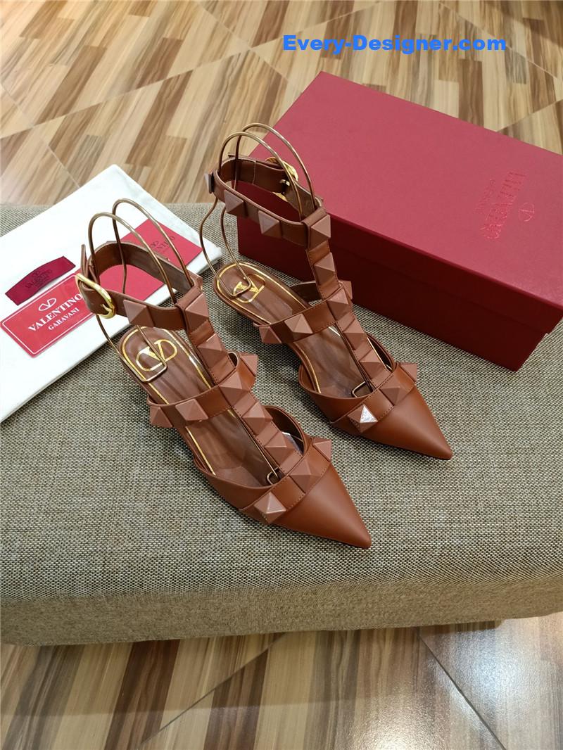 Va1e*ntin0 logo bronzing sandals
