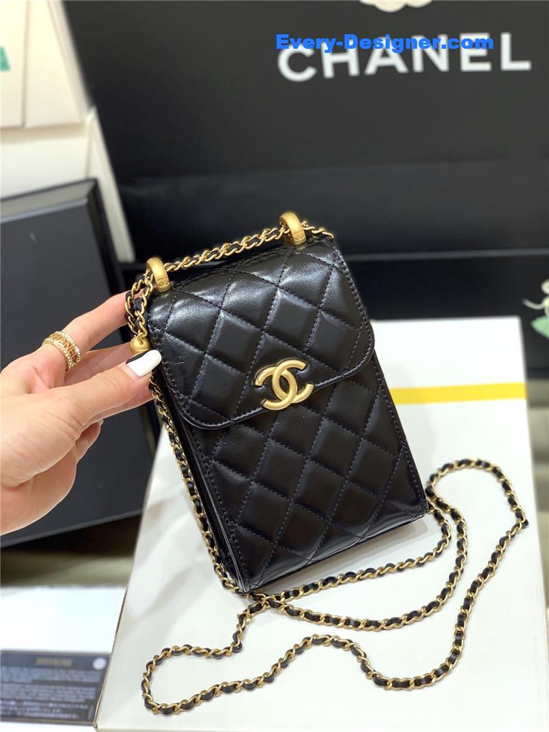 Ch**el gold beads mobile phone bag
