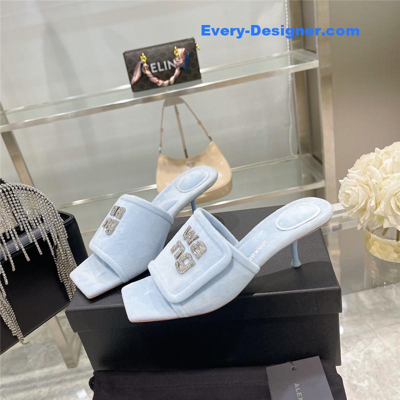 A1exa*der wang rhinestone alphabet slippers