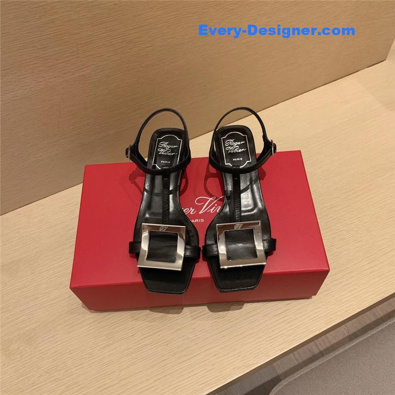 roger u1u1er square buckle sandals