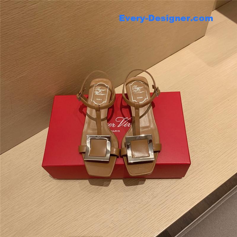 roger u1u1er square buckle sandals