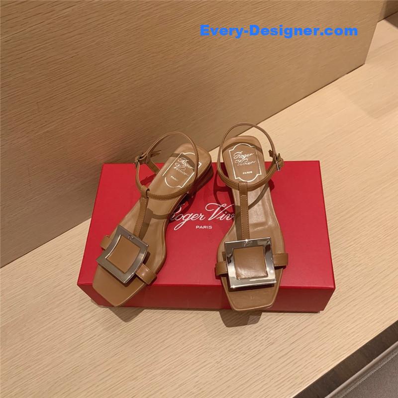 roger u1u1er square buckle sandals