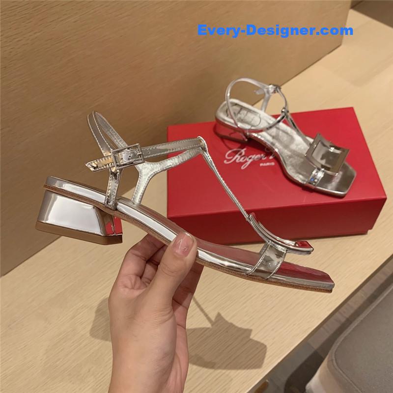 roger u1u1er square buckle sandals