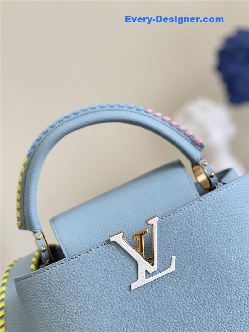 l0vis Vvtt0n lv capucines mm taurillon leather bag