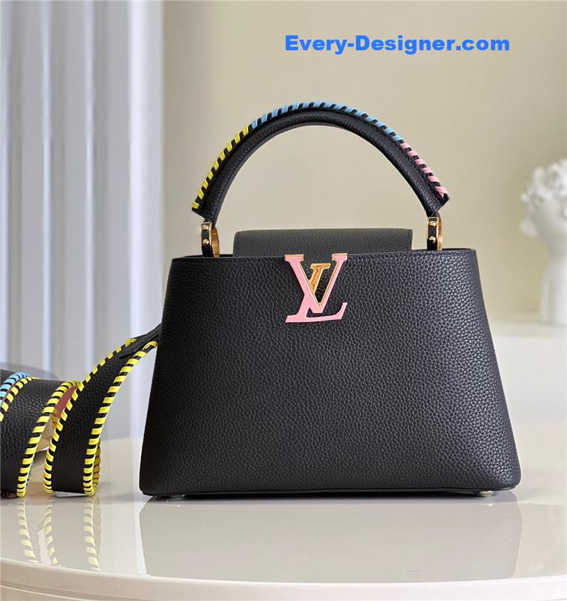 l0vis Vvtt0n lv capucines mm taurillon leather bag
