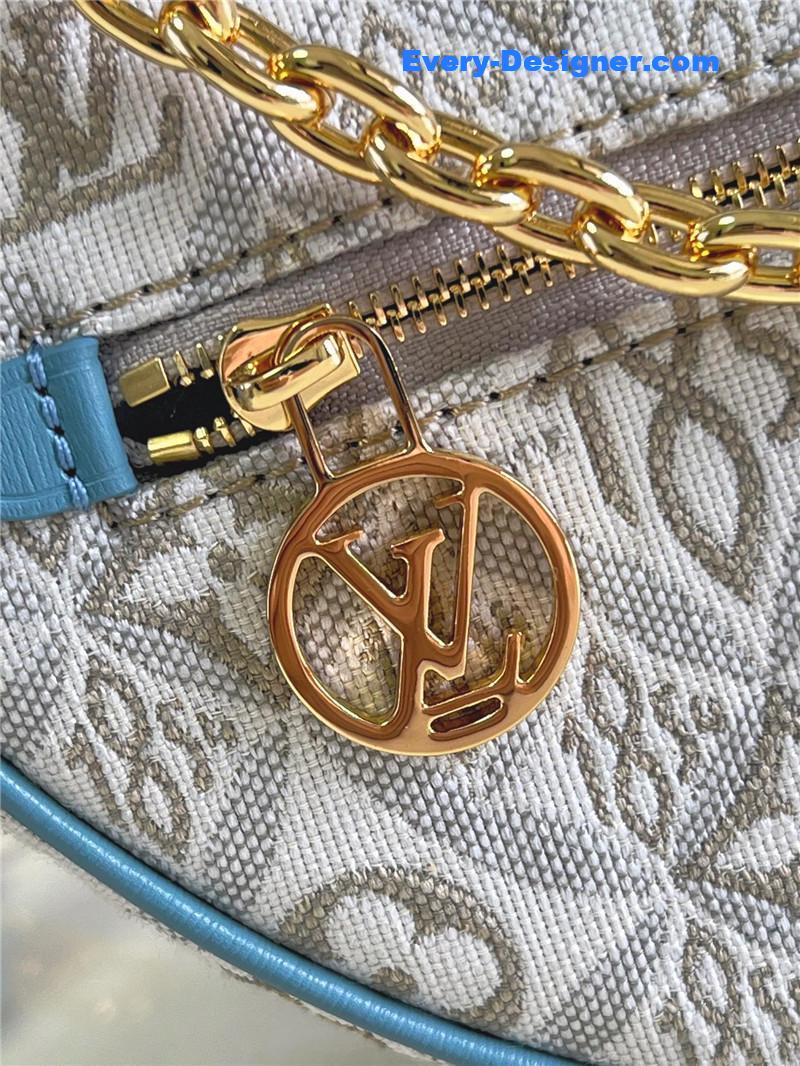 l0vis Vvtt0n lv monogram jacquard denim loop bag