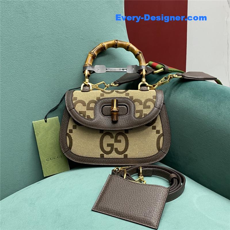 Gvc*1 gg bamboo jumbo small top handle bag