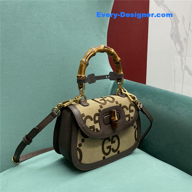 Gvc*1 gg bamboo jumbo small top handle bag
