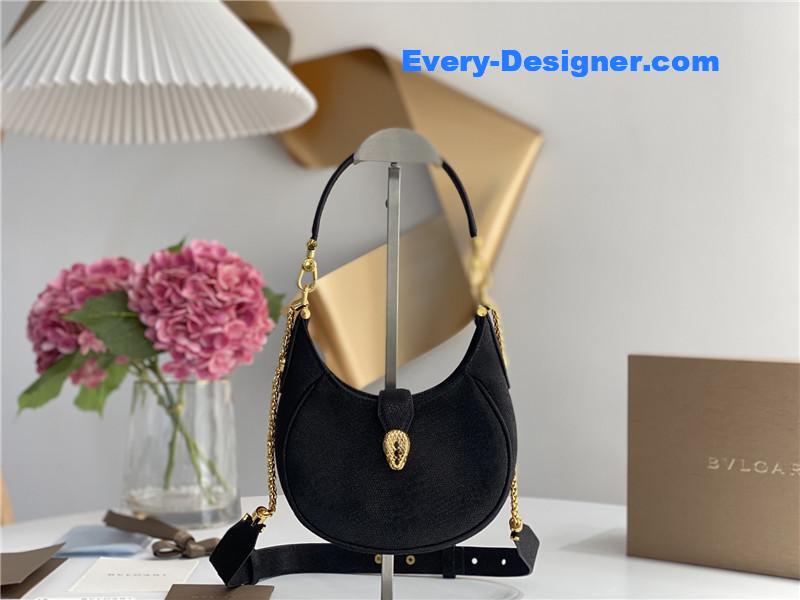 Bv1g*ai mini serpenti leather hobo bag