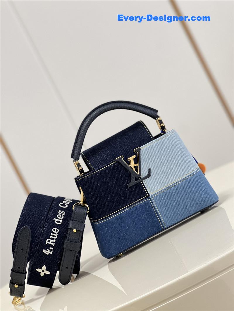 l0vis Vvtt0n lv capucines mini denim bag