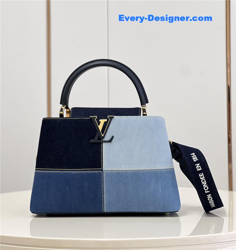 l0vis Vvtt0n lv capucines medium denim bag