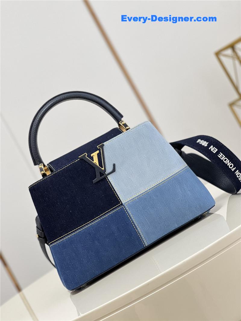 l0vis Vvtt0n lv capucines medium denim bag