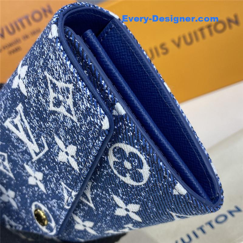 l0vis Vvtt0n lv denim jacquard sarah wallet