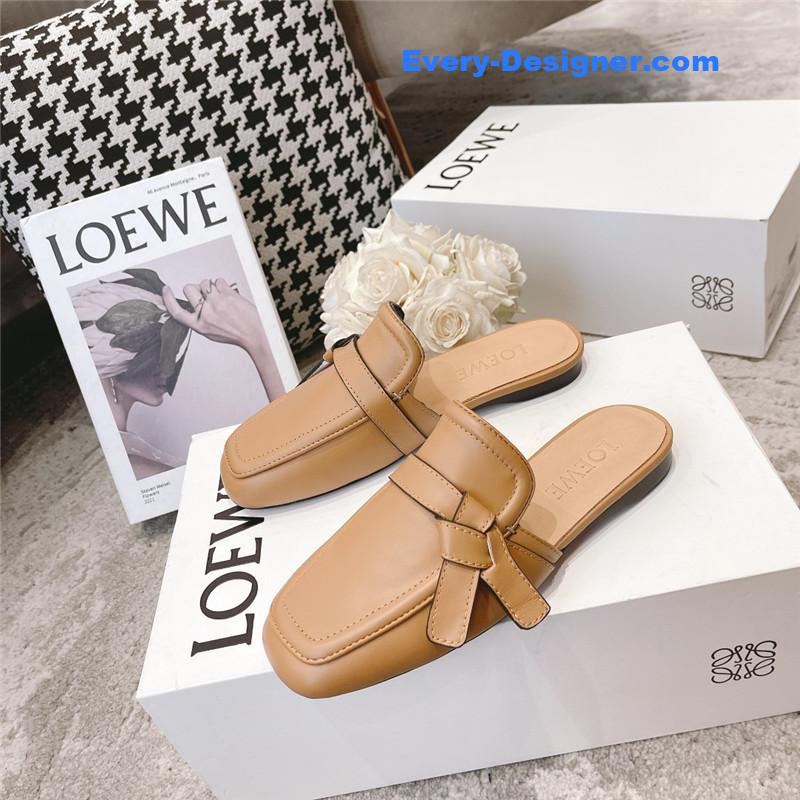 L0ew* bow mule slippers