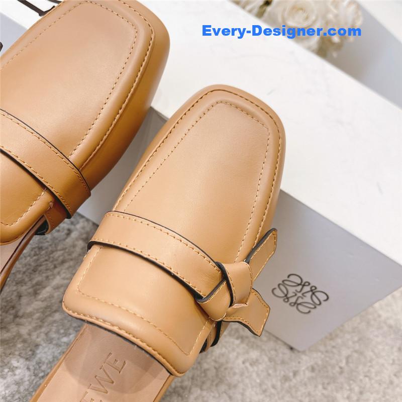 L0ew* bow mule slippers