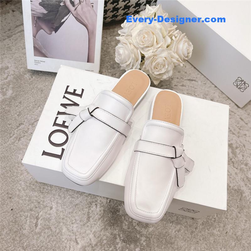 L0ew* bow mule slippers
